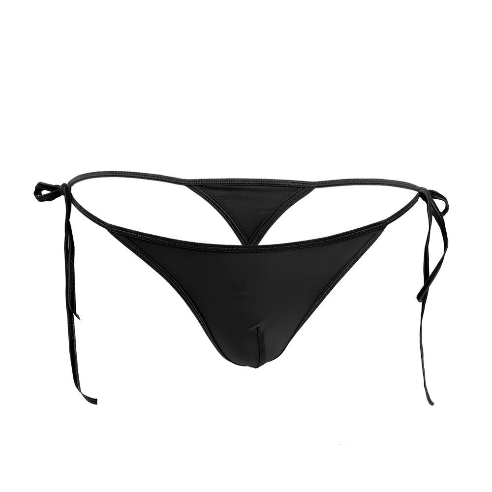 2 PCS Sexy Men's Thongs Viscose Lacing Up Breathable Ultra Low Waist Backless Briefs Underpants Thong Man Underwear For Men