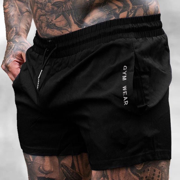 Summer Gym Fitness Men's Shorts Sweatpants Thin Fashion Men Marathon Running Shorts Sports Breathable Training Pants Fitness Shorts Gyms Short Pants Run Sportswear Men Sports Jogging