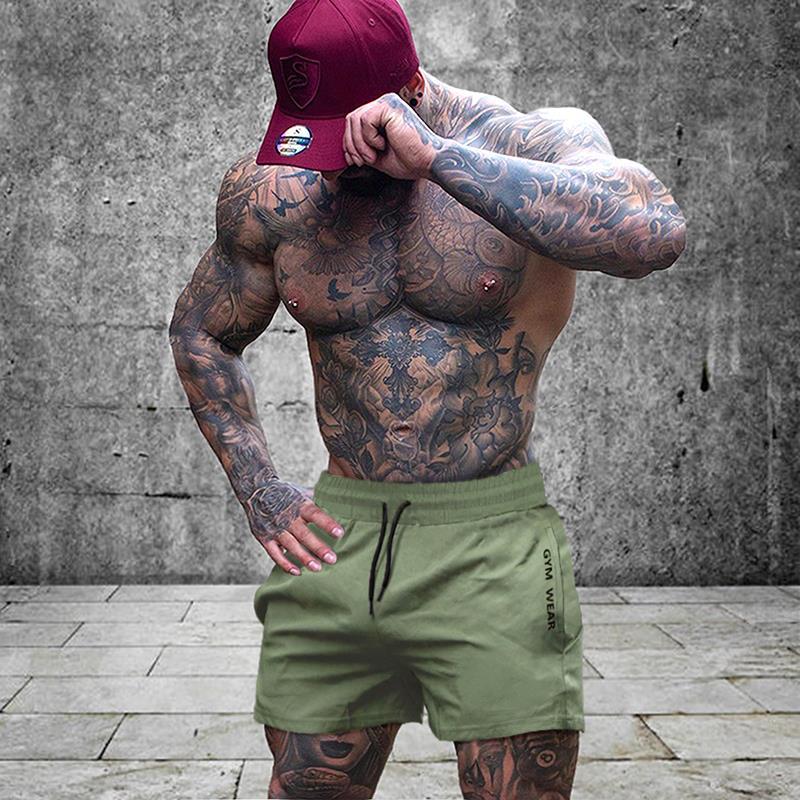 Summer Gym Fitness Men's Shorts Sweatpants Thin Fashion Men Marathon Running Shorts Sports Breathable Training Pants Fitness Shorts Gyms Short Pants Run Sportswear Men Sports Jogging