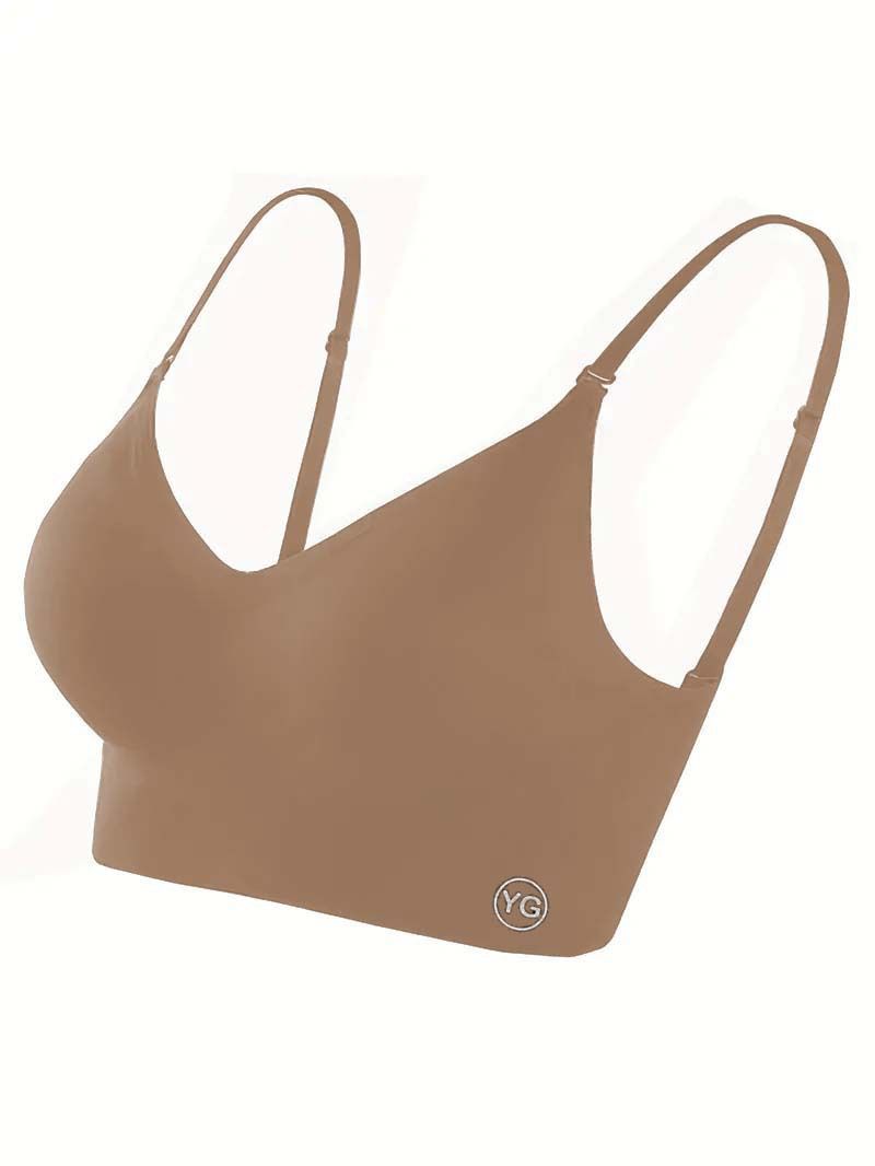 Women Invisible Bra Deep U Plunge Bras Backless Top for Dresses Lingerie with Transparent Strap Push Up Strapless Underwea Backless U-shaped Beautiful Back Sling Underwear Seamless Small Chest