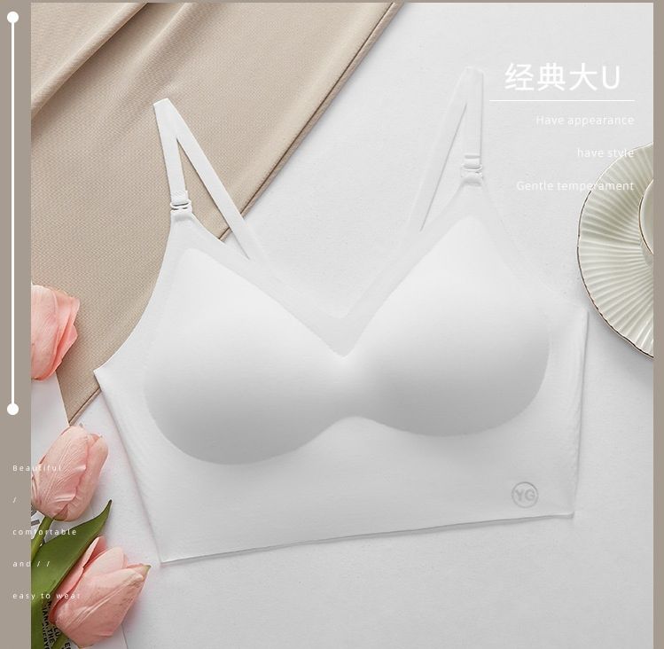 Women Invisible Bra Deep U Plunge Bras Backless Top for Dresses Lingerie with Transparent Strap Push Up Strapless Underwea Backless U-shaped Beautiful Back Sling Underwear Seamless Small Chest