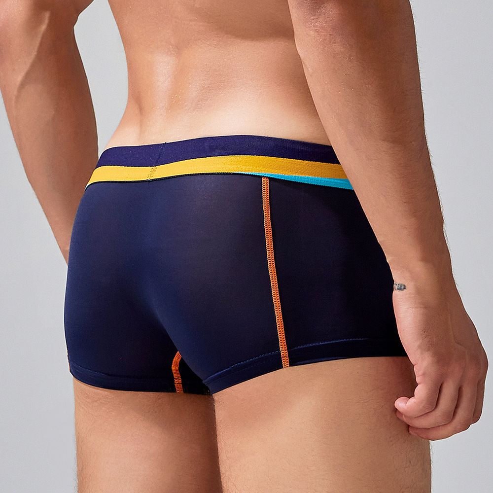 2PCS Thin Breathable Cotton Men Boxer Shorts Trendy Print Male Boxer Knickers Seamless Men's Underwear Comfort Men Boxers Shorts Digital print Men Sexy Boxer Cotton fashion U convex pouch male gay