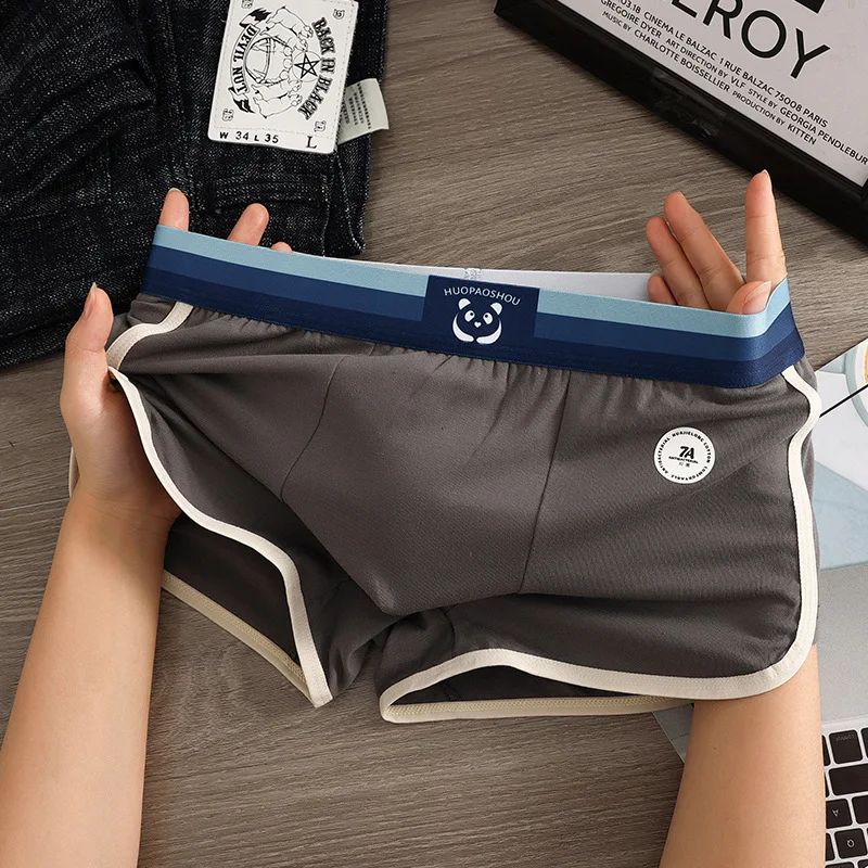 3PCS Antibacterial Big U Breathable Crotch Men's Panties 100% Cotton Trendy Underpants High Elastic Waist Boxers Briefs Cotton BoxerShorts Hombre Panties Man Breathable Underpants Sexy Sports Comfort