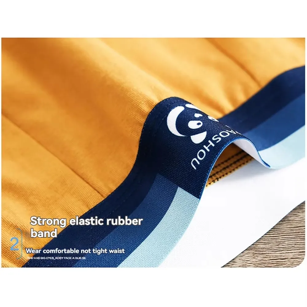 3PCS Antibacterial Big U Breathable Crotch Men's Panties 100% Cotton Trendy Underpants High Elastic Waist Boxers Briefs Cotton BoxerShorts Hombre Panties Man Breathable Underpants Sexy Sports Comfort