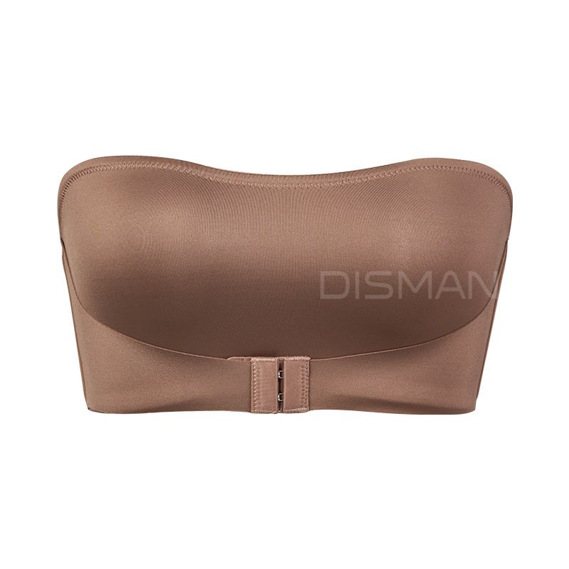 Women's Strapless No Padding Seamless Front Button Bra Comfortable Smooth Underwear Women Strapless Bra Seamless Tube Tops Breathable Wireless Wedding Brassiere Push Up Bras Female Lingerie