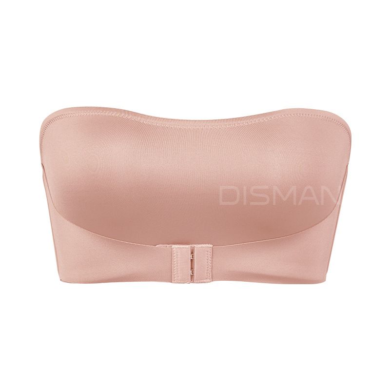 Women's Strapless No Padding Seamless Front Button Bra Comfortable Smooth Underwear Women Strapless Bra Seamless Tube Tops Breathable Wireless Wedding Brassiere Push Up Bras Female Lingerie