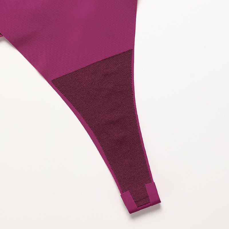 4PCS Iron Ring Sexy Women G String Briefs Ice Silk Panties Girls Underwear Thong Underpants Seamless Lingerie Plus Size Two Belts Hollow Out G-String Thongs Breathable Underwear for Female Solid Color