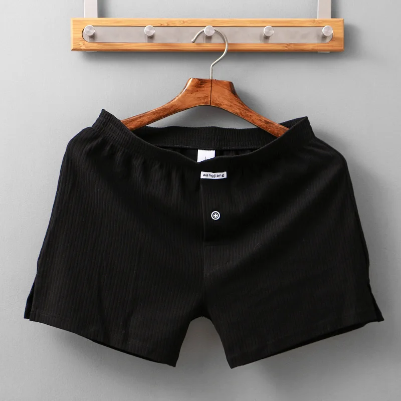 2PCS WJ Stretch Cotton Underwear Mens Boxer Shorts Threaded Aro Pants Sleepwear Loungewear Shorts Boxers Male Underpants Panties Men Cotton Boxers Shorts Loose Mid-Waisted Men's Plus Size Underwear