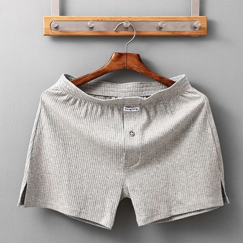 2PCS WJ Stretch Cotton Underwear Mens Boxer Shorts Threaded Aro Pants Sleepwear Loungewear Shorts Boxers Male Underpants Panties Men Cotton Boxers Shorts Loose Mid-Waisted Men's Plus Size Underwear