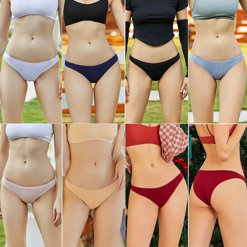 5PCS M-XXL Panties Women Cotton Lingerie Woman Underwear Sexy Femme Underwear Girls Underpant Panty Cotton Panties for Women Sexy Low Waist Briefs Female Breathable Underwear Girl Intimates Lingerie