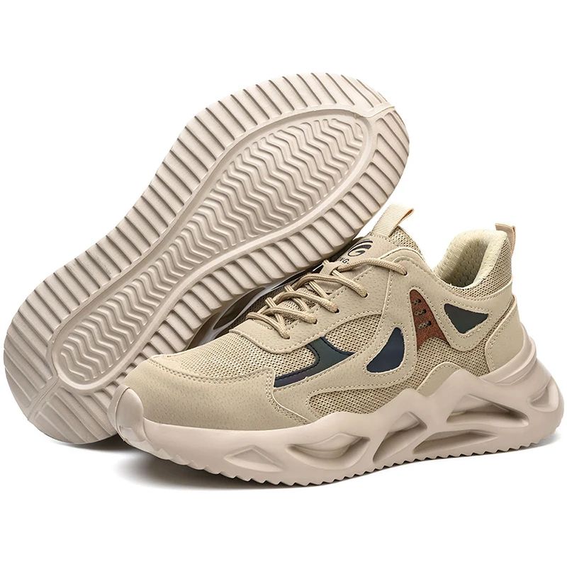 Lightweight Safety Shoes Men Work Shoes Steel Toe Cap Working Boots Sneakers Man Breathable Shoes Tactical Boots safety shoes for men, anti-impact and anti-piercing work shoes, fashionable