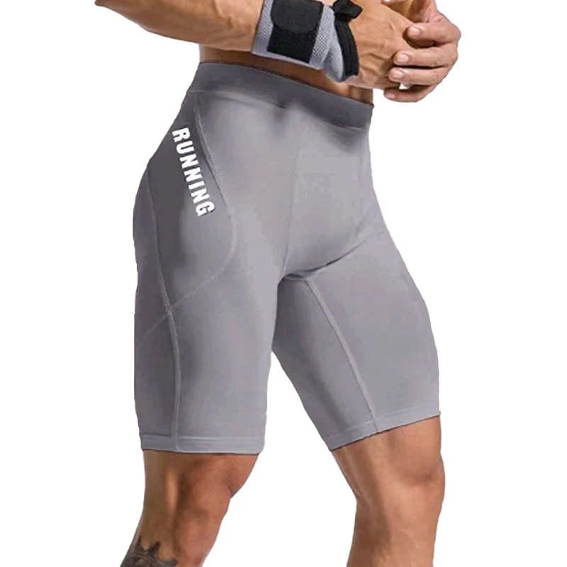 Men's Bodybuilding Shorts Gym Running Leggings Male Joggings Elastic Compressions Sweatpant Football Basketball Tights Trousers Men Summer Sportswear Training Tights Gym Fitness Leggings Short Pants