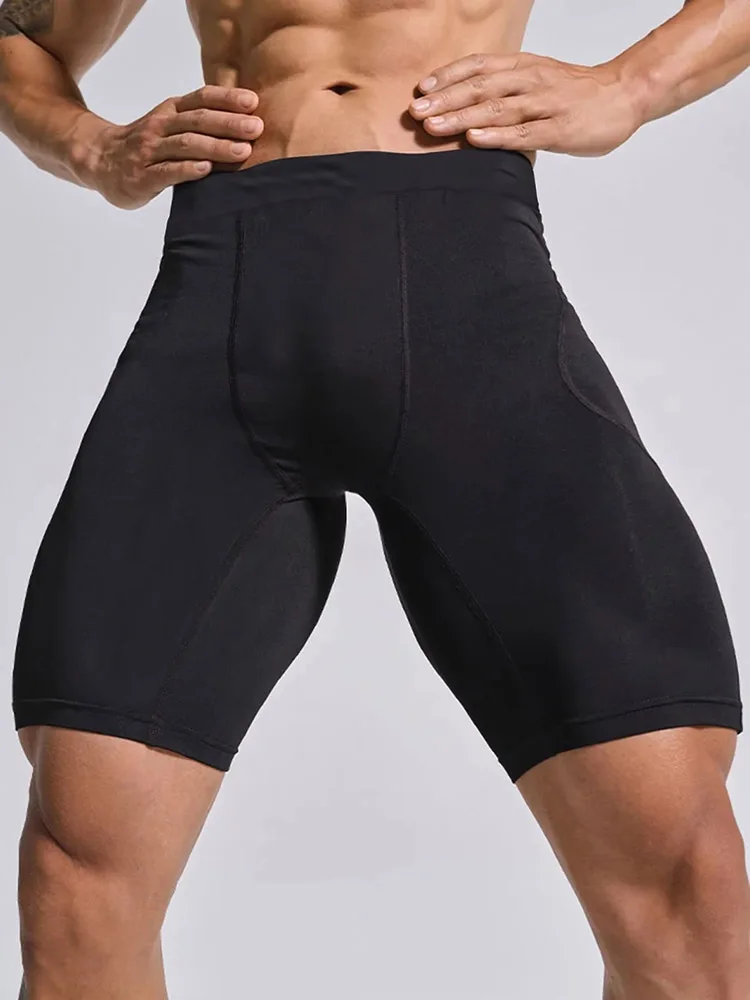 Men's Bodybuilding Shorts Gym Running Leggings Male Joggings Elastic Compressions Sweatpant Football Basketball Tights Trousers Men Summer Sportswear Training Tights Gym Fitness Leggings Short Pants
