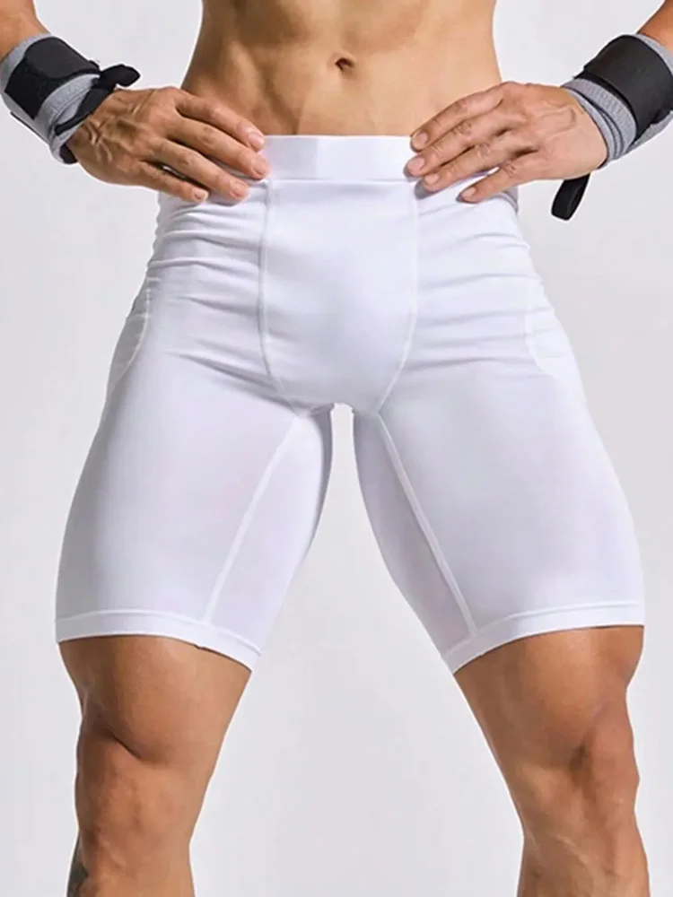 Men's Bodybuilding Shorts Gym Running Leggings Male Joggings Elastic Compressions Sweatpant Football Basketball Tights Trousers Men Summer Sportswear Training Tights Gym Fitness Leggings Short Pants