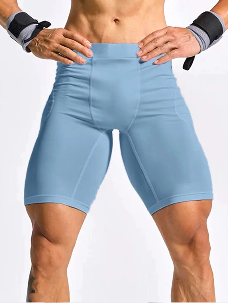 Men's Bodybuilding Shorts Gym Running Leggings Male Joggings Elastic Compressions Sweatpant Football Basketball Tights Trousers Men Summer Sportswear Training Tights Gym Fitness Leggings Short Pants