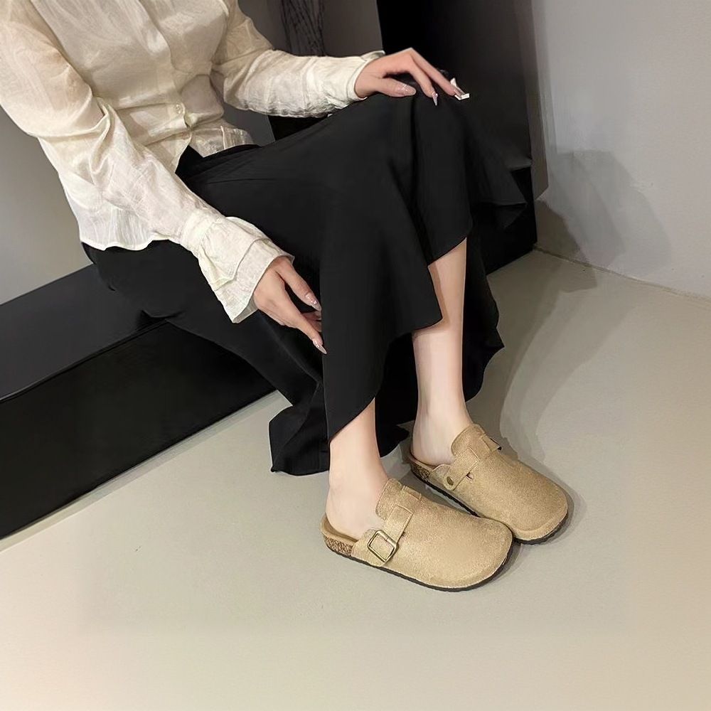 Crestar Fashion Clogs Slippers For Women Classic Suede Women Mules Cork Footbed Leather Potato Shoes With Arch Support Beach Slide Crestar Fashion Clogs Slippers For Women（Choose one size larger）