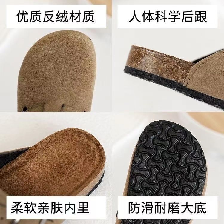 Crestar Fashion Clogs Slippers For Women Classic Suede Women Mules Cork Footbed Leather Potato Shoes With Arch Support Beach Slide Crestar Fashion Clogs Slippers For Women（Choose one size larger）
