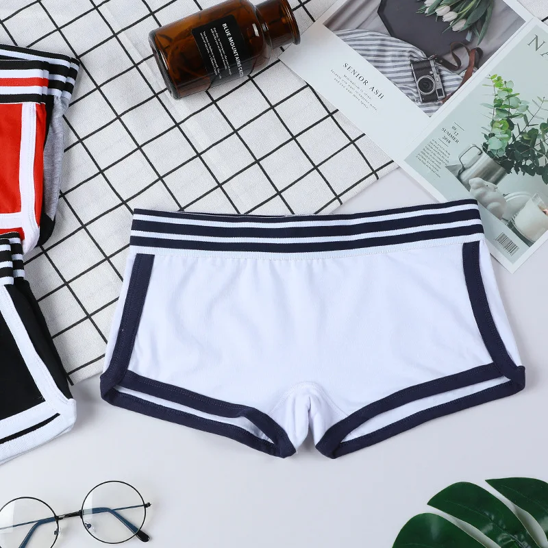3PCS Low Waist Boxer Panties for Women, Comfortable and Breathable Underwear, Ladies Pants, Intimate Lingerie, Female Boxer, Sport Ladies Solid color boxers Briefs Comfortable Female Underwear Sporty
