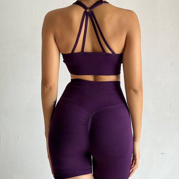 2 piece/set Yoga Sets Women High Waist Workout Outfits Gym Wear Gym Clothing Sports Suits Fitness Tracksuit Sportswear Shorts Suit Yoga Suit for Women Seamless Fitness Gym Clothes