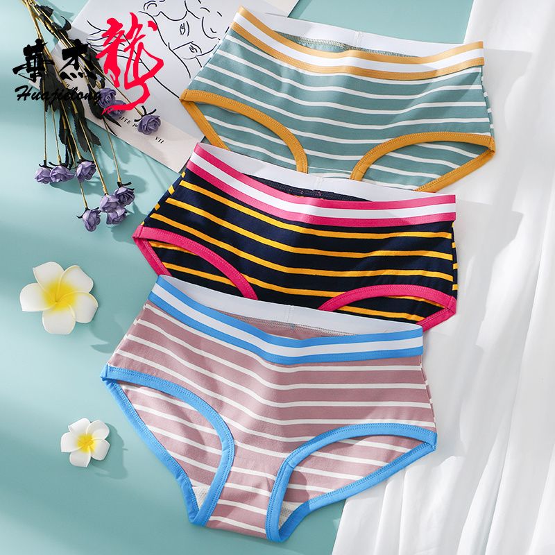 3Pcs Cotton Letter Belt Underwear Women's Panties Sexy Breathable Low Waist Briefs Female Stretch Comfortable Lingerie Ladies Solid Colors M-XXL Woman Sexy Panties Briefs