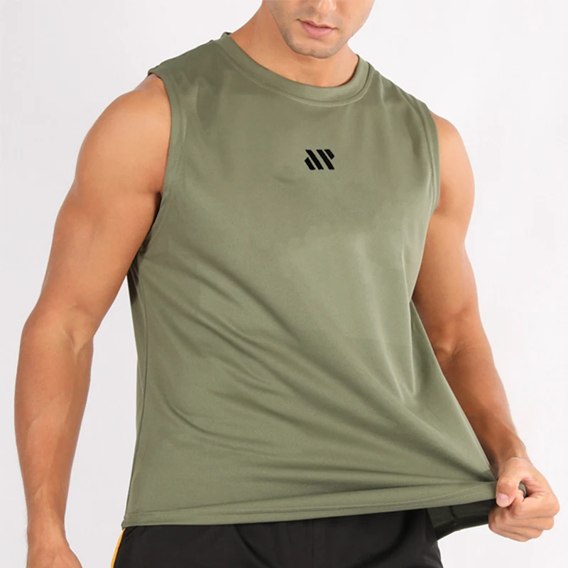 new Gym Vest Men Bodybuilding Sleeveless Sports Tank Top quick-drying mesh Fitness Running Tank Top Quick-drying Loose Bodybuilding Sleeveless Shirt Men Fashion Basketball Vest