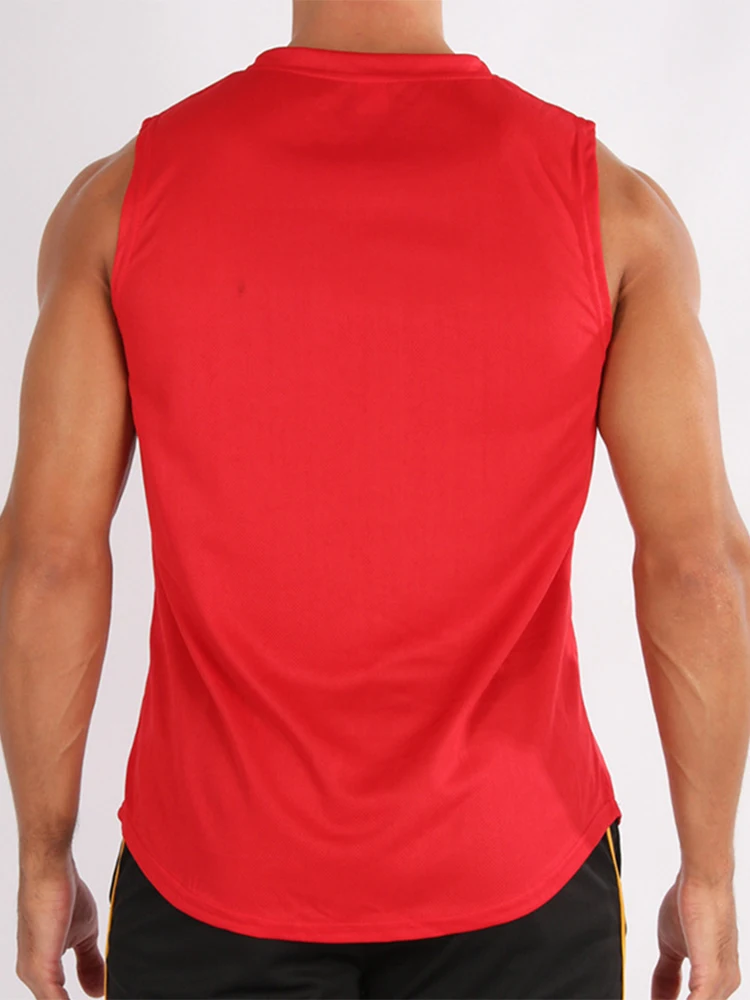 new Gym Vest Men Bodybuilding Sleeveless Sports Tank Top quick-drying mesh Fitness Running Tank Top Quick-drying Loose Bodybuilding Sleeveless Shirt Men Fashion Basketball Vest
