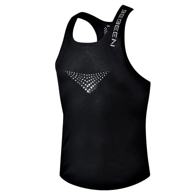 Mens Vest Mesh Breathable Quick Dry Outdoor Sports Sleeveless Top Lightweight Slim Fit Tank Top New casual and comfortable Joker sweatshirt fitness exercise slim vest Men'S Fashion 2025 Summer