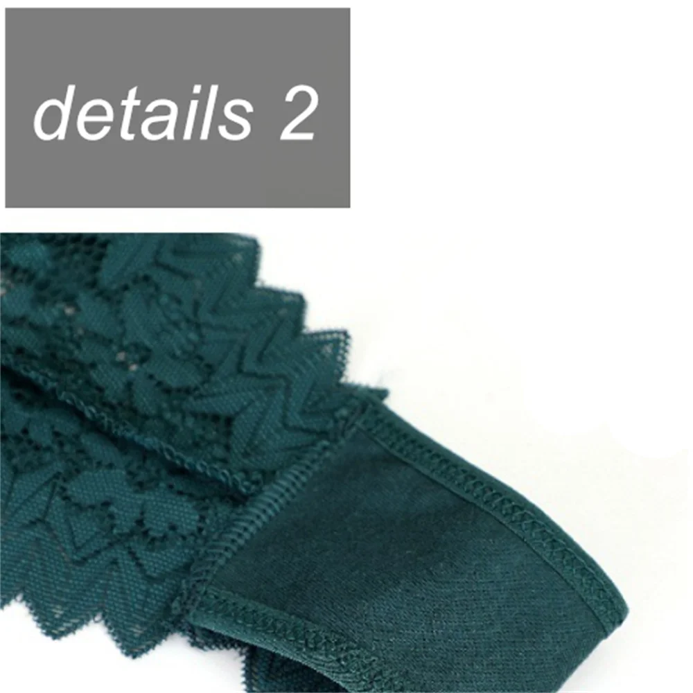 4pcs/set Women Lace Thongs Panties Sexy Solid Color Low Waist Bikini Panties Ladies Breathable G-string Lingerie V-Waist Breathable Underwear Female Soft Lingerie Intimates