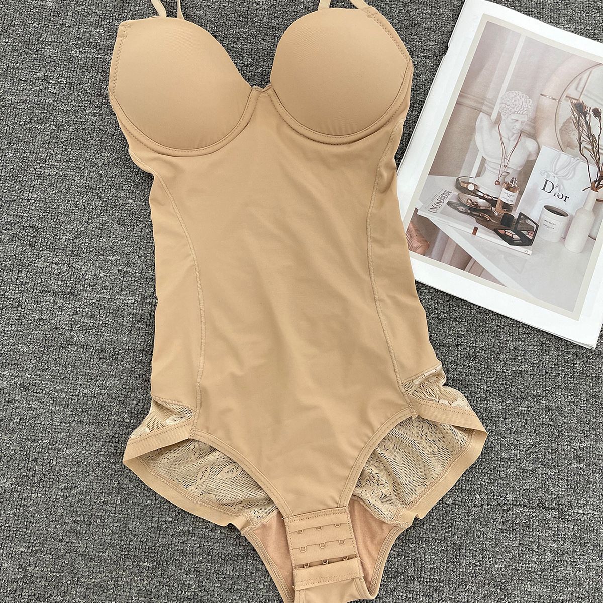Solid Seamless Shaping Shapewear Bodysuit, Tummy Control Butt Lifting Slimmer Body Shaper, Women's Underwear & Shapewear Bodysuit for Women Faja Full Body Shaper Thong Soft Body Shaping Sculpting