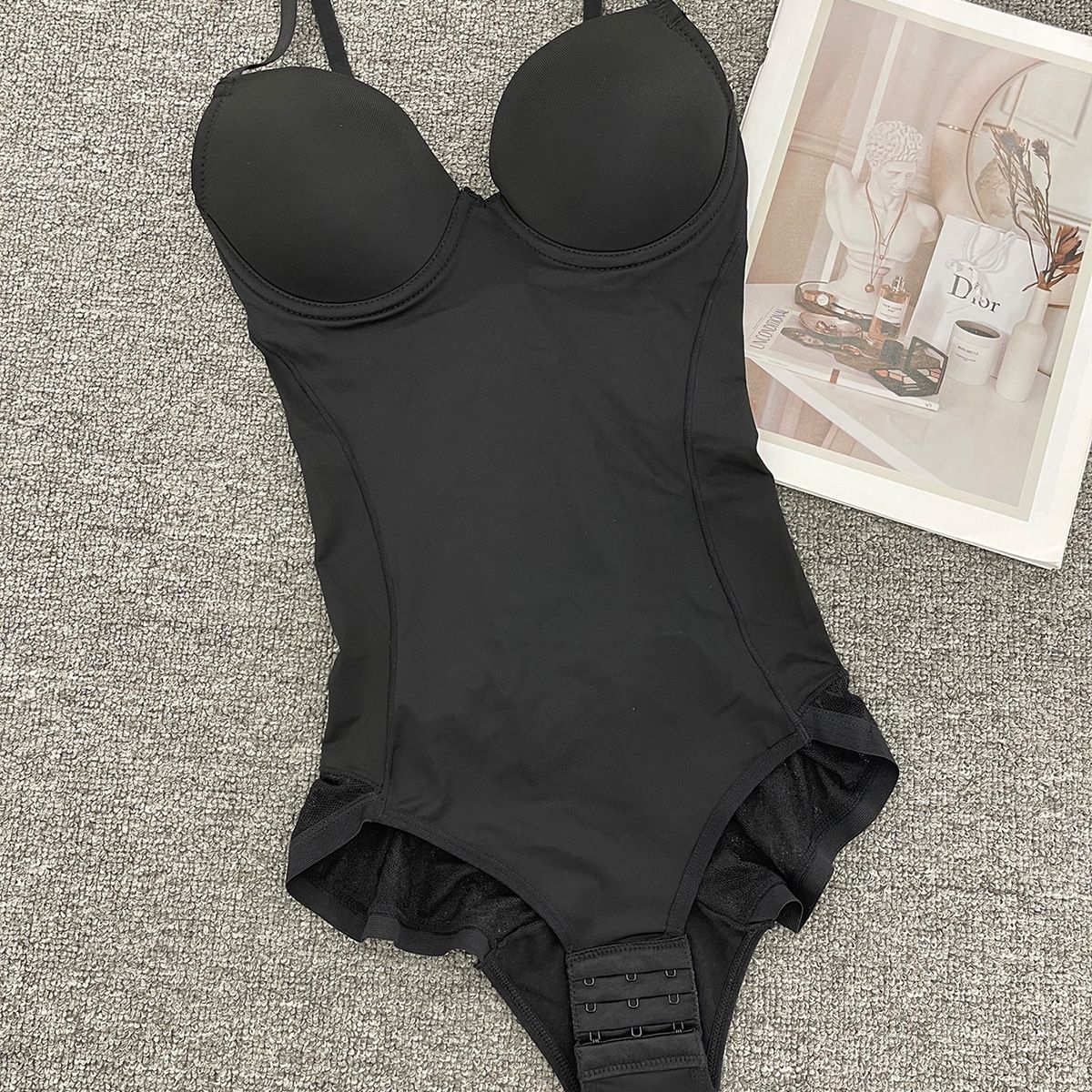 Solid Seamless Shaping Shapewear Bodysuit, Tummy Control Butt Lifting Slimmer Body Shaper, Women's Underwear & Shapewear Bodysuit for Women Faja Full Body Shaper Thong Soft Body Shaping Sculpting