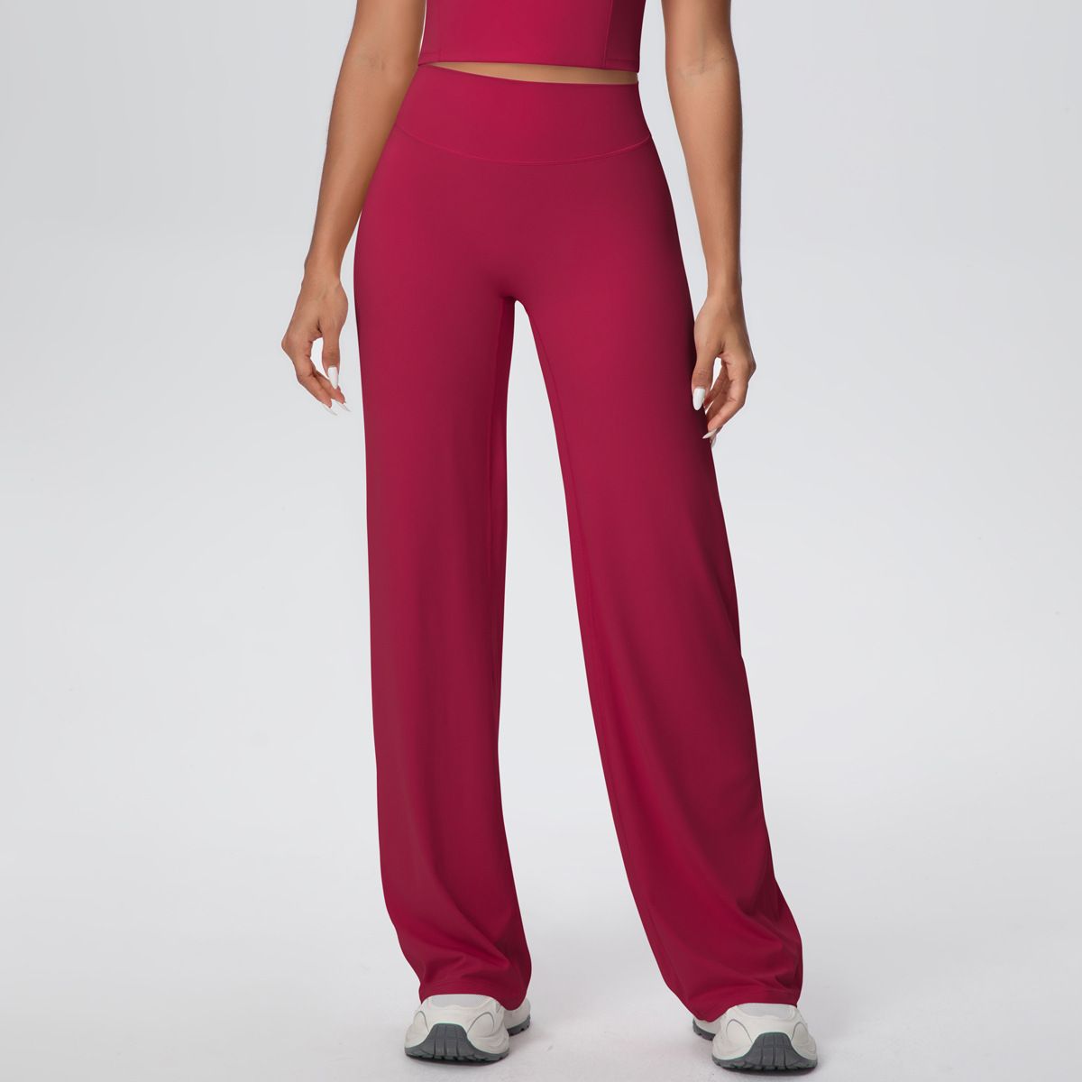 Women's New Pilates Straight Leg Yoga Pants Hip Lifting Tight Fitting Wide Leg Pants Outdoor Sports Running Casual Fitness Pants   Sport Trousers Straight-Leg Pants Ultra Soft Butter Fabric