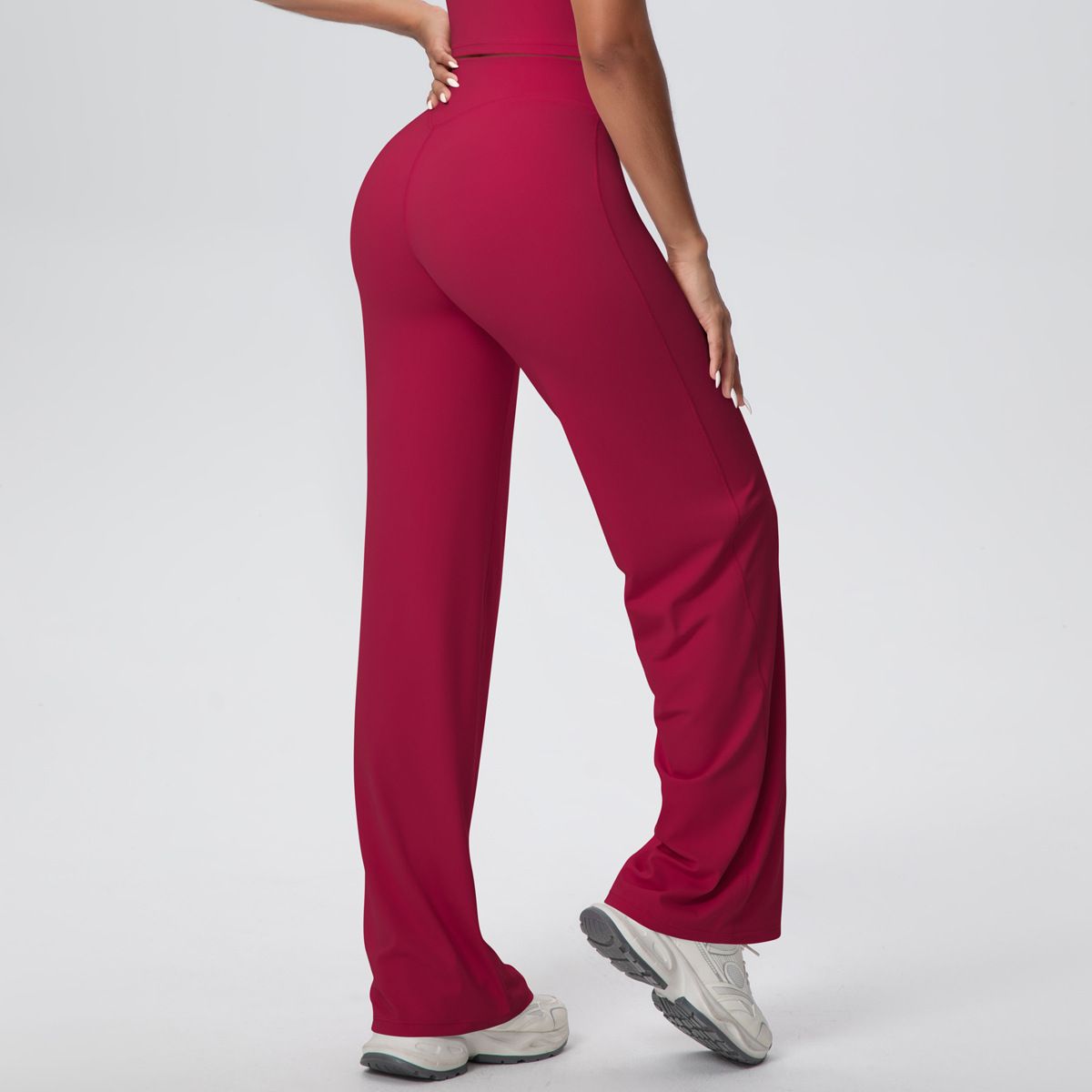 Women's New Pilates Straight Leg Yoga Pants Hip Lifting Tight Fitting Wide Leg Pants Outdoor Sports Running Casual Fitness Pants   Sport Trousers Straight-Leg Pants Ultra Soft Butter Fabric