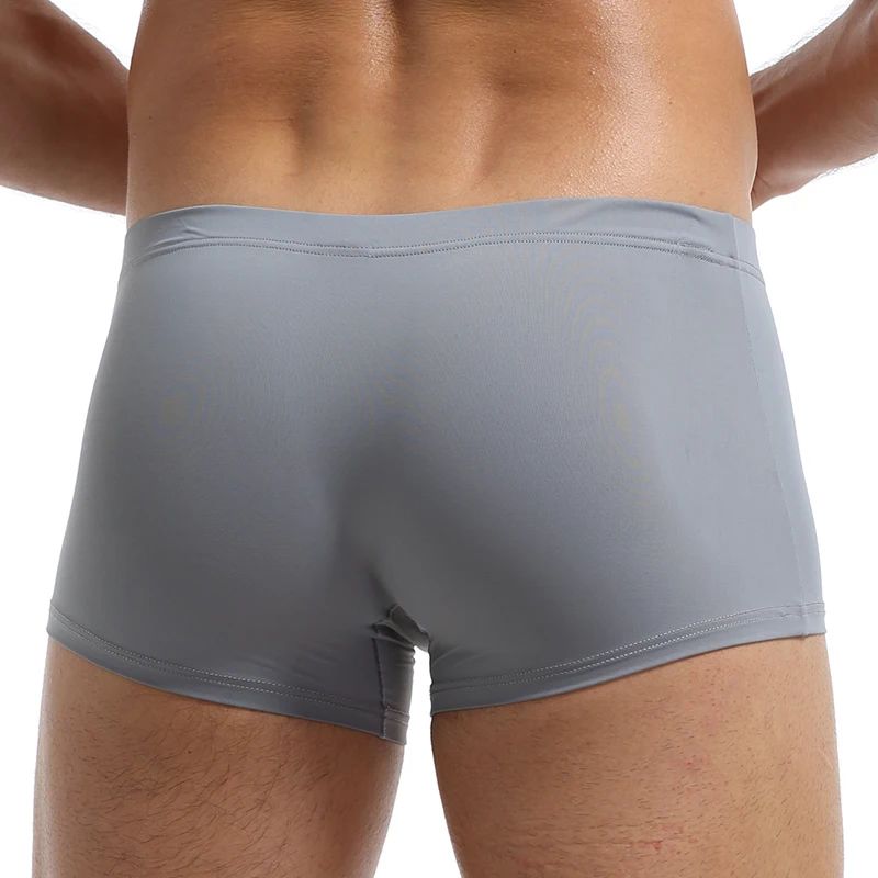 3PCS Men's Ice Silk Boxers Breathable Panties Male Large Ultra Thin Boxer Shorts Sexy Underwear Ice Silk Man Underwear Boxer Metal Fiber Antistatic Men Underpants Seamless Cut Hem Men's Panties Boxer