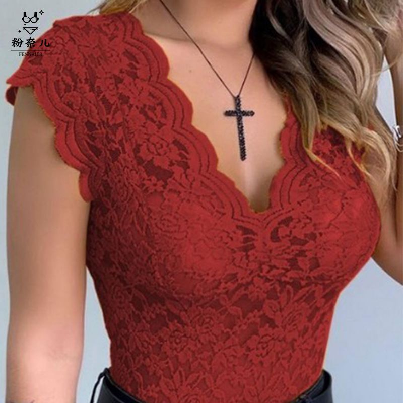 Women Tops Summer Sexy Lace Crochet Cardigan Casual Solid Color Trend Lace Hollow Out Top For Ladies Summer Sexy V Neck Lace Vest Top Women Solid Sleeveless Tank Tops Female Elegant Floral Hollow Out
