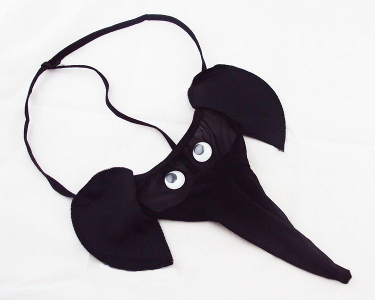 Men's erotic underwear, elephant thong, cartoon sexy T-back; sexy erotic thong, elephant underwear