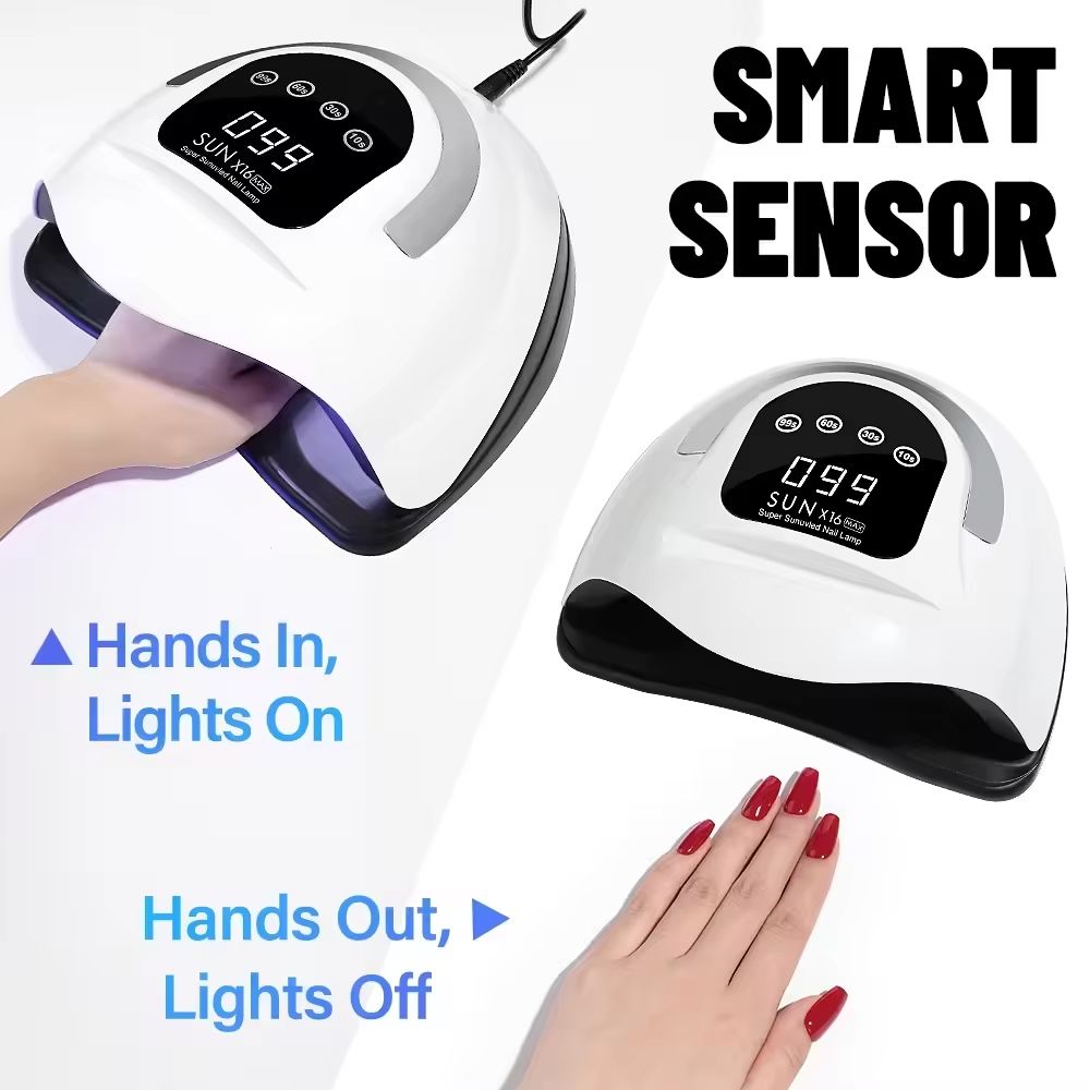 320W SUN X16 Max UV LED Professional Nail Lamp Portable for Nails Gel Polish Curing Dryer Lamp Touch Screen UV Nail Drying Light