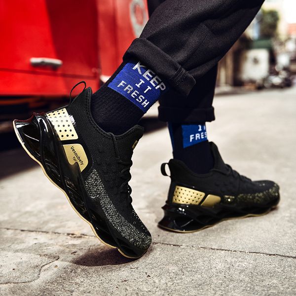 2024 Men Casual Noble Running Sneakers - Black/Gold