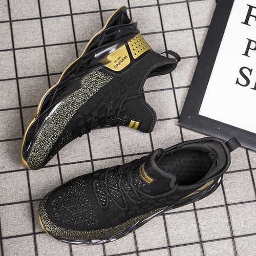 2024 Men Casual Noble Running Sneakers - Black/Gold