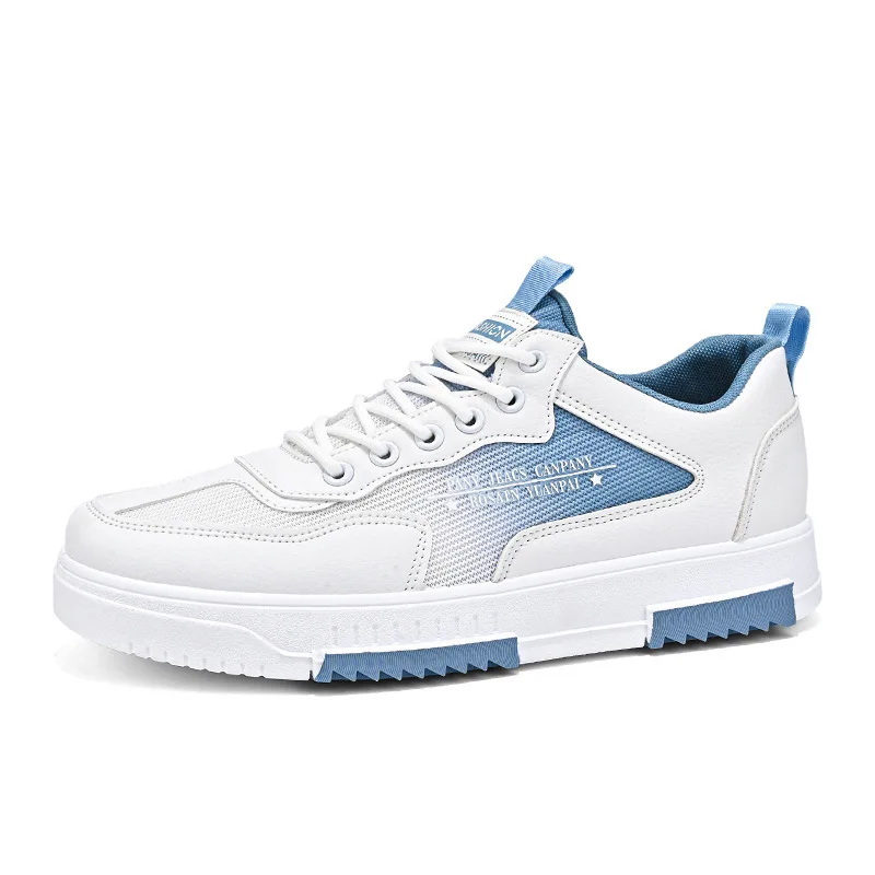 2024 New Casual Shoes Fashion Leather Men Non-slip Wear-resistant Sneakers Men Comfortable Breathable Flat Slip-on Tennis Shoes