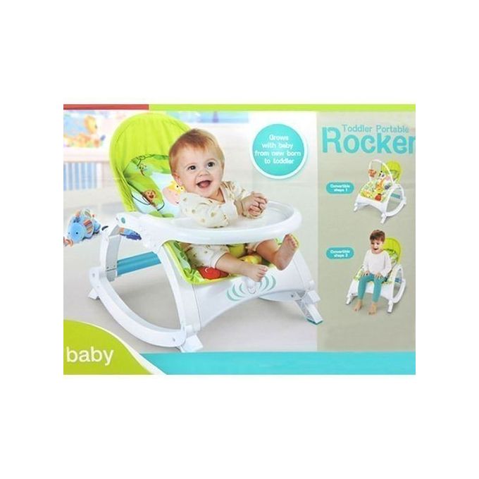 2 IN 1 Baby Rocker + Dining Table,Music & Vibration 0-3yrs