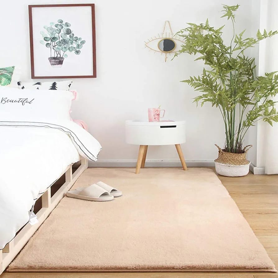 Modern 6*9 Feet  Luxury Style Nordic Rabbit fur Carpet Super Soft Smooth Mat for Living Room, Kitchen Dinning Room or Bedroom Floor Mat Rug 
Size: 6x9 feet