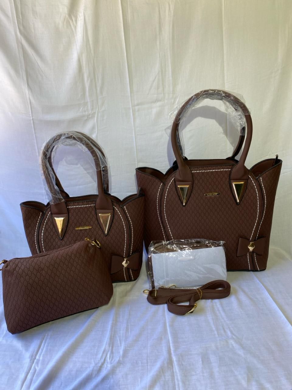 3in1 Classic Trendy Ladies Handbag Women Shoulder Bag Strap Adjustable Fashion Bag Zipper Closure Girls Crossbody Bag with Purse or Wallet and Sling Bag