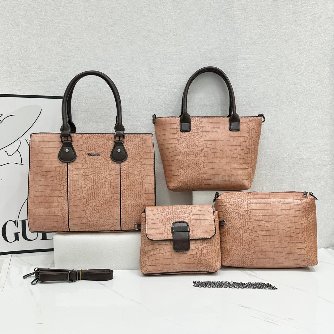 3in1 Classic Trendy Ladies Handbag Women Shoulder Bag Strap Adjustable Fashion Bag Zipper Closure Girls Crossbody Bag with Purse or Wallet and Sling Bag