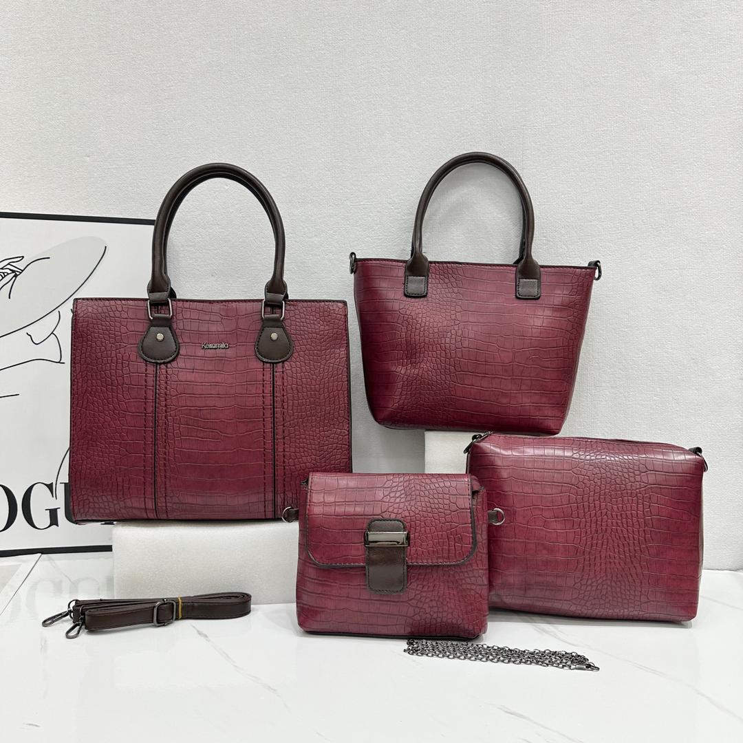 3in1 Classic Trendy Ladies Handbag Women Shoulder Bag Strap Adjustable Fashion Bag Zipper Closure Girls Crossbody Bag with Purse or Wallet and Sling Bag