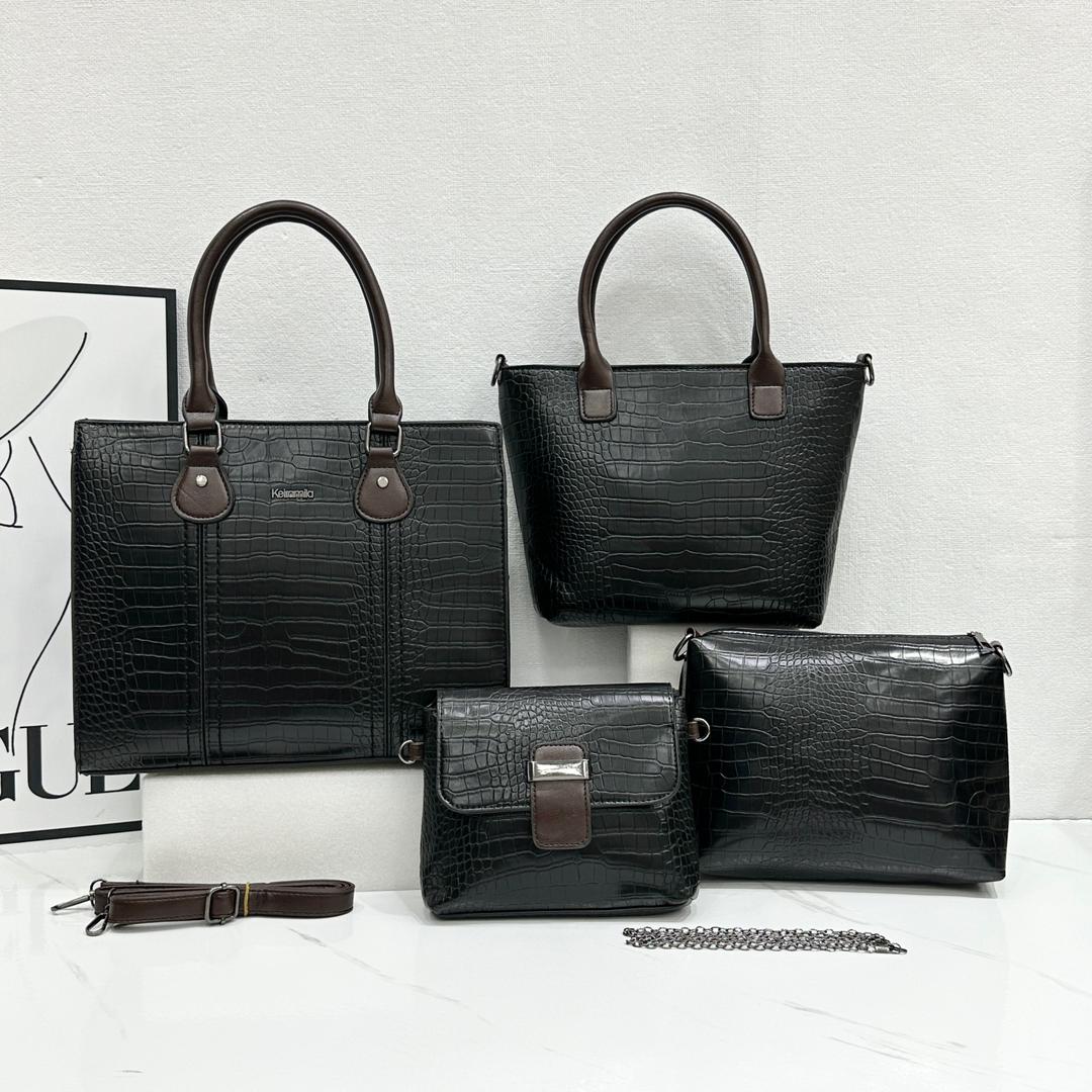 3in1 Classic Trendy Ladies Handbag Women Shoulder Bag Strap Adjustable Fashion Bag Zipper Closure Girls Crossbody Bag with Purse or Wallet and Sling Bag