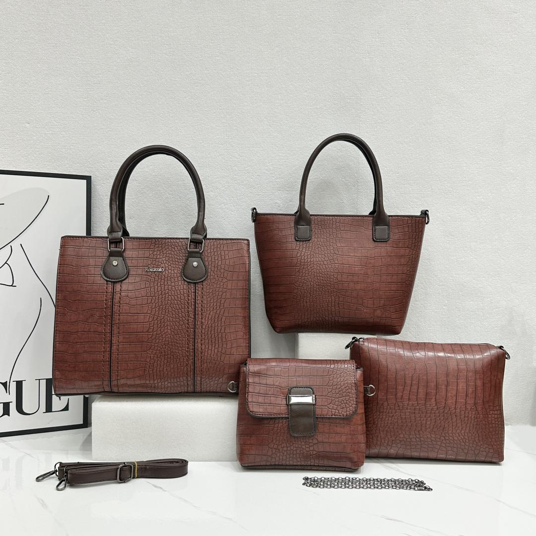 3in1 Classic Trendy Ladies Handbag Women Shoulder Bag Strap Adjustable Fashion Bag Zipper Closure Girls Crossbody Bag with Purse or Wallet and Sling Bag