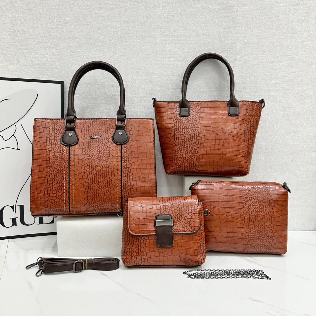 3in1 Classic Trendy Ladies Handbag Women Shoulder Bag Strap Adjustable Fashion Bag Zipper Closure Girls Crossbody Bag with Purse or Wallet and Sling Bag