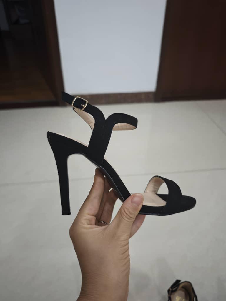Classic Womens Heels Shoes, Comfortable Ladies Open High Heel Fashionable Slip on Girls Shoes