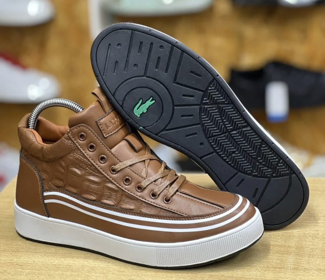 Lacoste boots Fashionable Breathable Men Official Sports Comfortable Sneakers Lace Up Closed Shoes Dress Leisure Boy Shoes Fashion