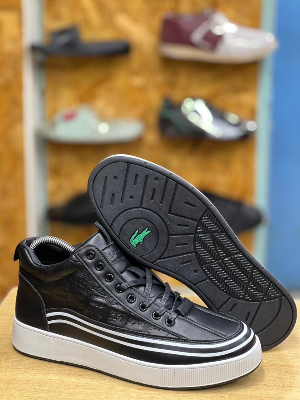 Lacoste boots Fashionable Breathable Men Official Sports Comfortable Sneakers Lace Up Closed Shoes Dress Leisure Boy Shoes Fashion